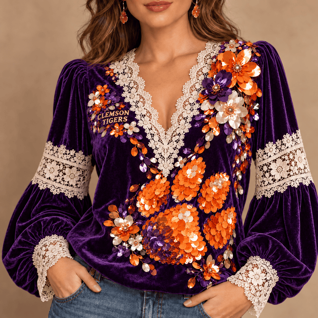 CTFB Lace-Trimmed Women’s Blouse HTTT